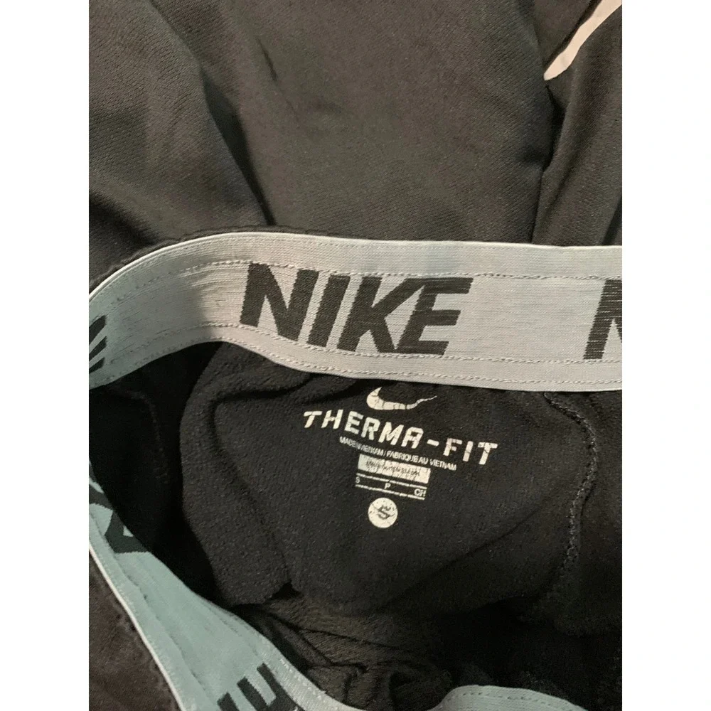 Nike Therma-FIT Black Fleece Sweatpants Bungee Hem Mens Small Joggers